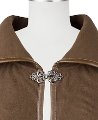 Patricia Nash Women's Hooded Sleeved Cape with Clasp