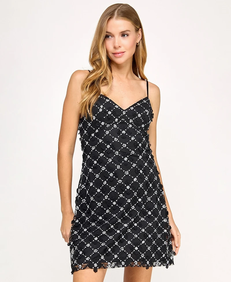 Seni & Cade Juniors' Strappy A-Line Short Dress