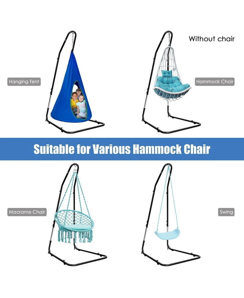 Akiudex adjustable hammock chair stand steel frame