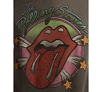 Lucky Brand Women's Rolling Stones Star Lips Boyfriend T-Shirt