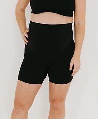 Axk Maternity Athletic Bike Shorts with Supportive Belly Band