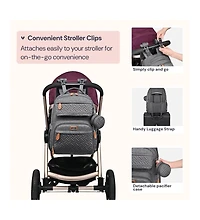 BabbleRoo Kids Diaper Bag Backpack Versatile Travel Mummy with Changing Pad & Accessories, Light Gray