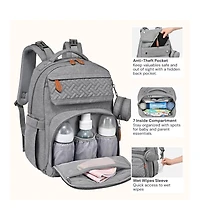 BabbleRoo Kids Diaper Bag Backpack Multifunctional Bag Travel Ready Diaper Bag with Extras Pink