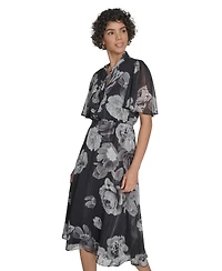 Calvin Klein Women's Flutter Sleeve Midi Dress