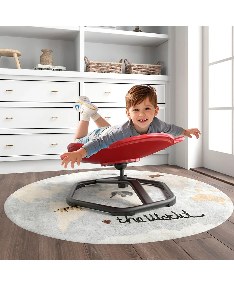 Costway Kids Sensory Swivel Chair with Non-Slip Metal Base for Autistic Kids Indoor Outdoor