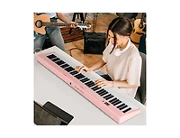 Akiudex 88-Key Foldable Digital Piano with Bag Microphone and Music Stand