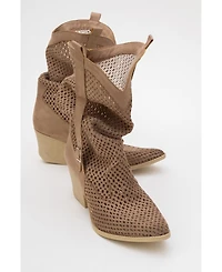 Prologue Shoes Larry Elasticated Block Heel Boot