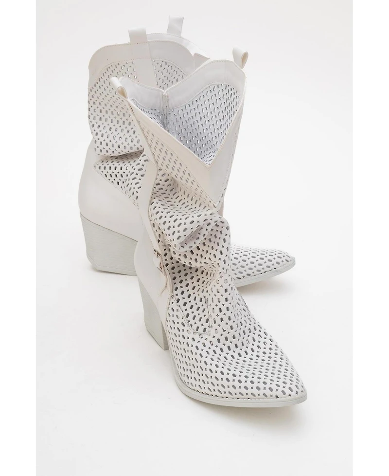Prologue Shoes Larry Elasticated Block Heel Boot
