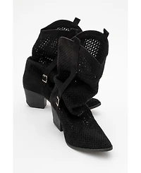 Prologue Shoes Larry Elasticated Block Heel Boot