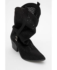 Prologue Shoes Larry Elasticated Block Heel Boot