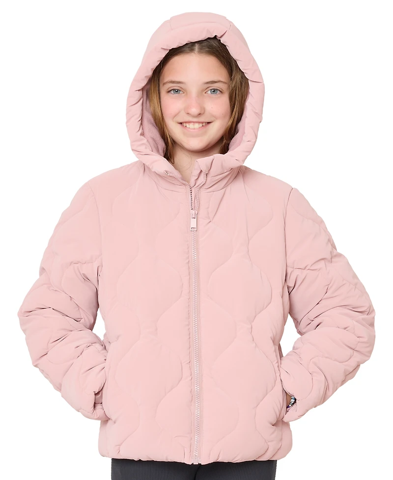 Sam Edelman Big Girls Velvet Touch Onion Quilted Jacket