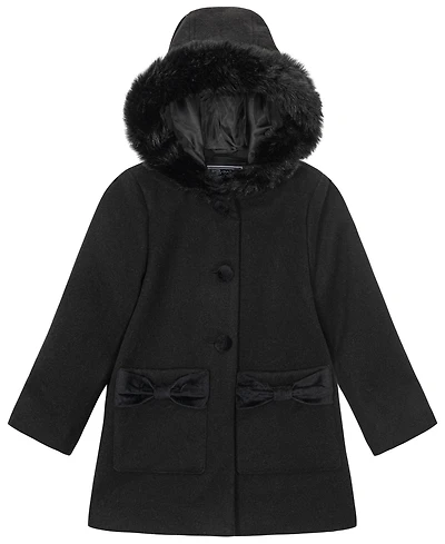 S Rothschild & Co Big Girl Bow Pocket Dress Coat