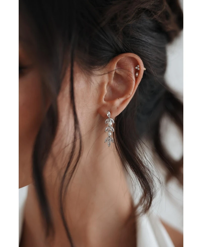 Blossom Pearl and Crystal Earrings
