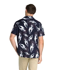 OppoSuits Men's Official GhostFace Hawaii Shirt - Halloween Themed Party Short Sleeve Multicolor