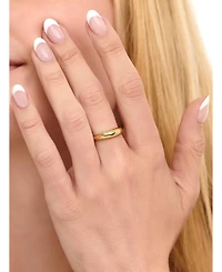 Devata Dome Ring Gold Plated Sterling Silver,