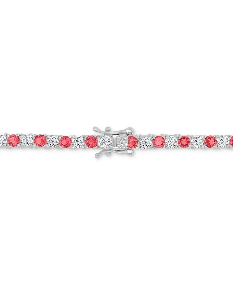 Round-Cut Cubic Zirconia Bracelet in Sterling Silver