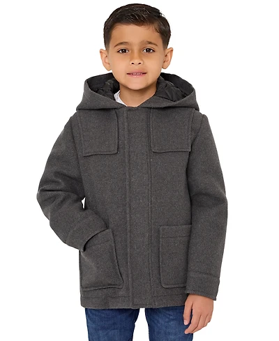S Rothschild & Co Toddler and Little Boys Faux Wool Hooded Jacket