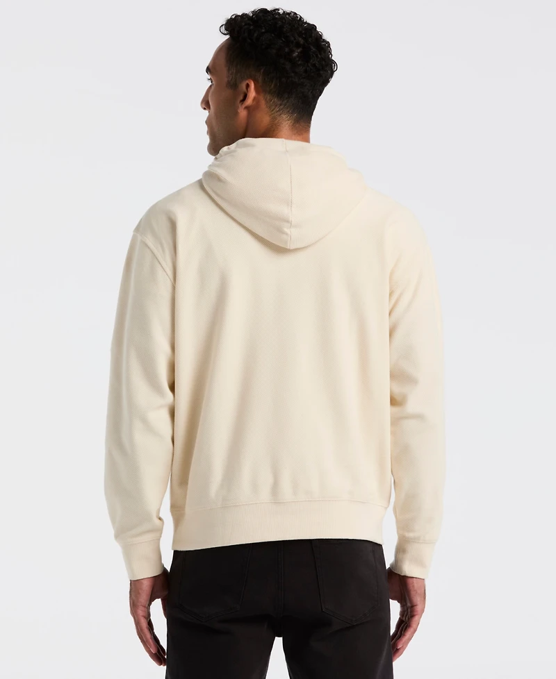Original Penguin Men's Knit Twill Long Sleeve Hoodie