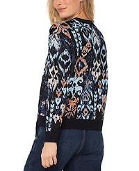Liverpool Los Angeles Petite Dropped Shoulder Jacquard Sweater