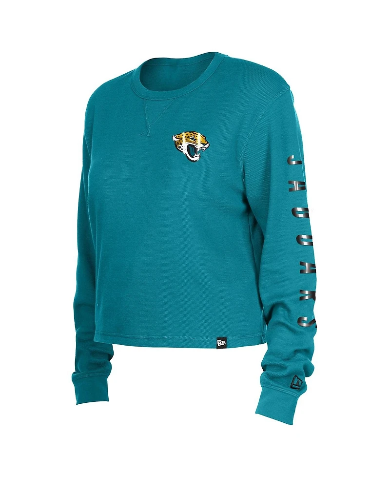 New Era Women's Teal Jacksonville Jaguars Sport Night Thermal Long Sleeve T-Shirt