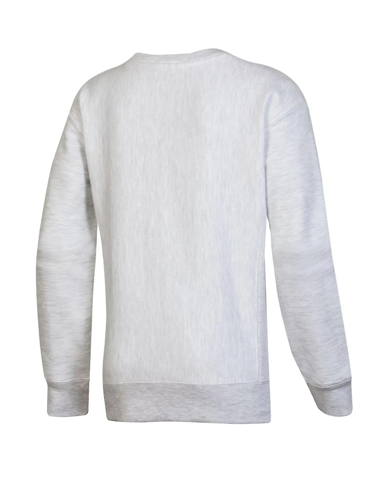 Champion Big Boys and Girls Heather Gray Florida Gators Reverse Weave Pullover Sweatshirt
