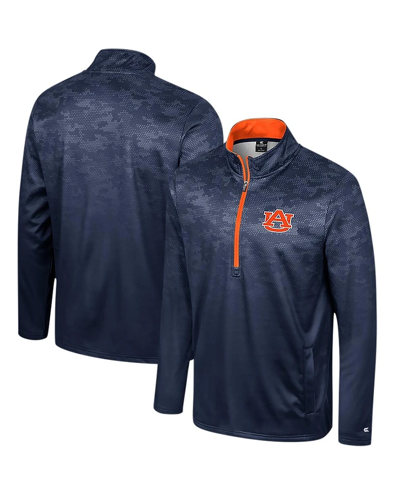 Colosseum Men's Navy Auburn Tigers the Machine Half-Zip Jacket