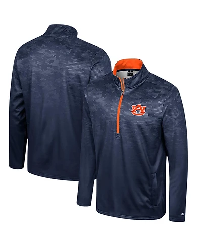 Colosseum Men's Navy Auburn Tigers the Machine Half-Zip Jacket