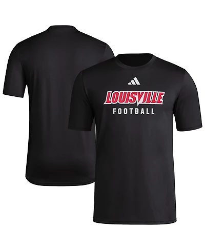 Adidas Men's Louisville Cardinals Locker Practice Football Pre-Game T-Shirt