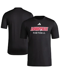 Adidas Men's Louisville Cardinals Locker Practice Football Pre-Game T-Shirt