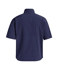 Adidas Men's Navy Georgia Tech Yellow Jackets Woven Quarter-Zip Short Sleeve Pullover