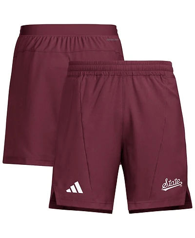 Adidas Men's Maroon Mississippi State Bulldogs Program Woven Training Shorts