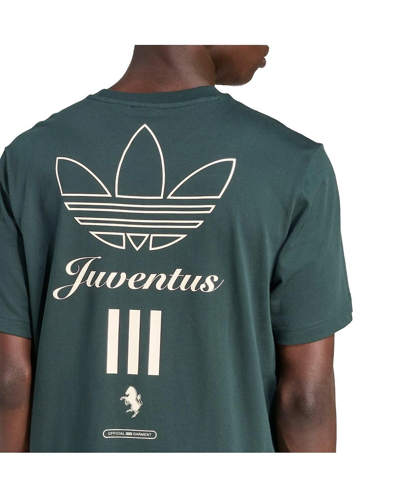 Adidas Men's Green Juventus Terrace Icons Collection Graphic T-Shirt