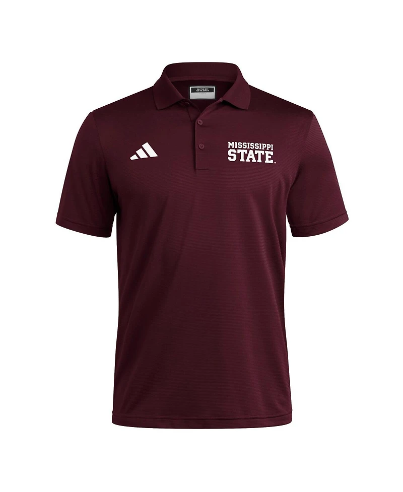 Adidas Men's Maroon Mississippi State Bulldogs Ultimate 365 Ottoman Polo Shirt