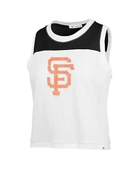 '47 Brand Women's White San Francisco Giants Premier Zoey Waist Length Tank Top