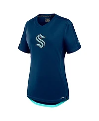 Fanatics Women's Deep Sea Blue Seattle Kraken Authentic Pro Rink T-Shirt