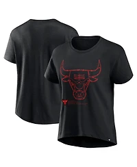 Fanatics Women's Black Chicago Bulls Hand Check T-Shirt