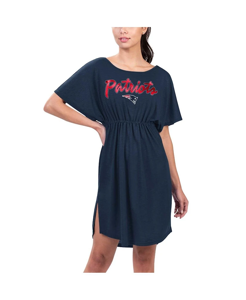 G-iii 4Her by Carl Banks Women's Navy New England Patriots Versus Swim Cover-Up