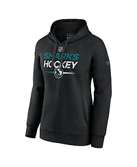 Fanatics Women's Black San Jose Sharks Alternate Wordmark Fleece Pullover Hoodie