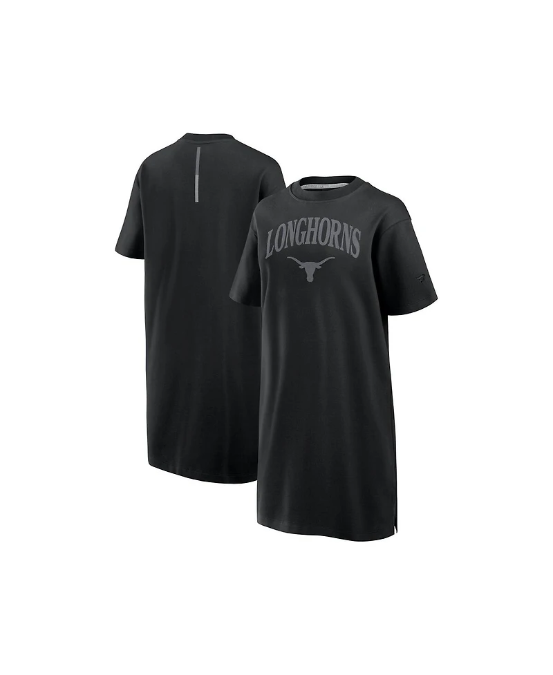 Fanatics Women's Black Texas Longhorns Elements Go Tri-Blend T-Shirt Dress
