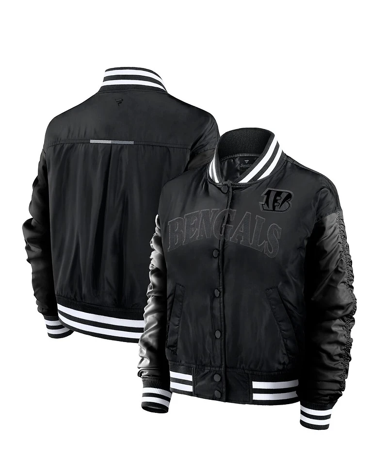 Fanatics Women's Black Cincinnati Bengals Elements Wave Full-Snap Jacket