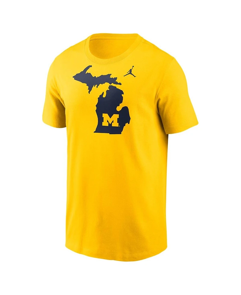 Jordan Men's Maize Michigan Wolverines Campus Local T-Shirt