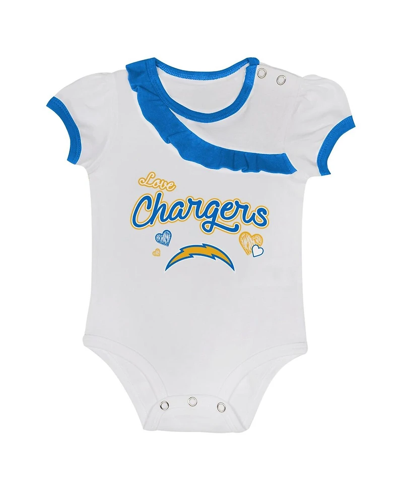 Outerstuff Baby Boys and Girls Los Angeles Chargers Love My Team Bodysuit Skirt Set