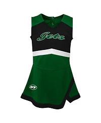Outerstuff Girls Toddler Green New York Jets Cheer Captain Dress with Bloomers