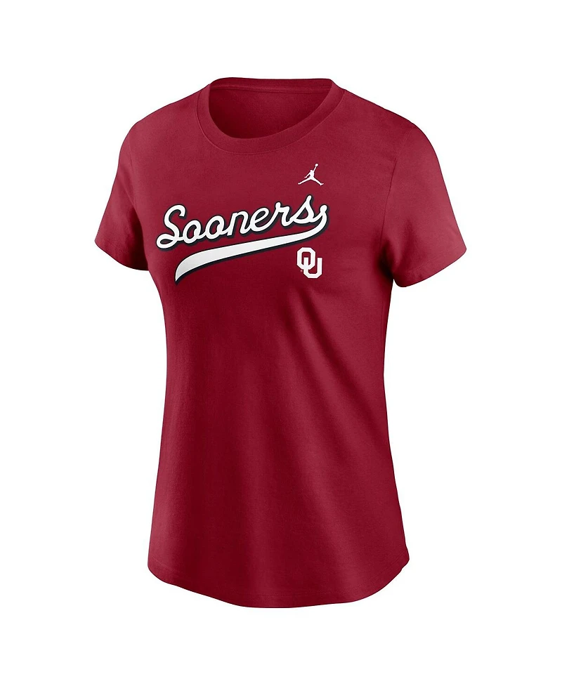Jordan Women's Crimson Oklahoma Sooners Local Script T-Shirt