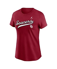 Jordan Women's Crimson Oklahoma Sooners Local Script T-Shirt