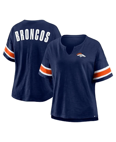 Fanatics Women's Navy Denver Broncos Redzone Curl Route T-Shirt