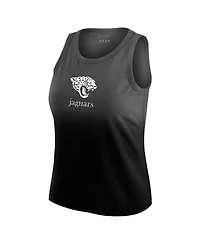 Wear by Erin Andrews Women's x Gracie Hunt Black Jacksonville Jaguars Ombre Tank Top