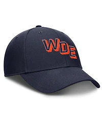 Nike Men's Navy Auburn Tigers Slanted Primetime Rise Dri-fit Adjustable Hat