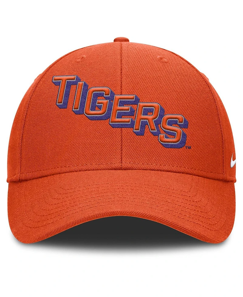 Nike Men's Orange Clemson Tigers Slanted Primetime Rise Performance Adjustable Hat