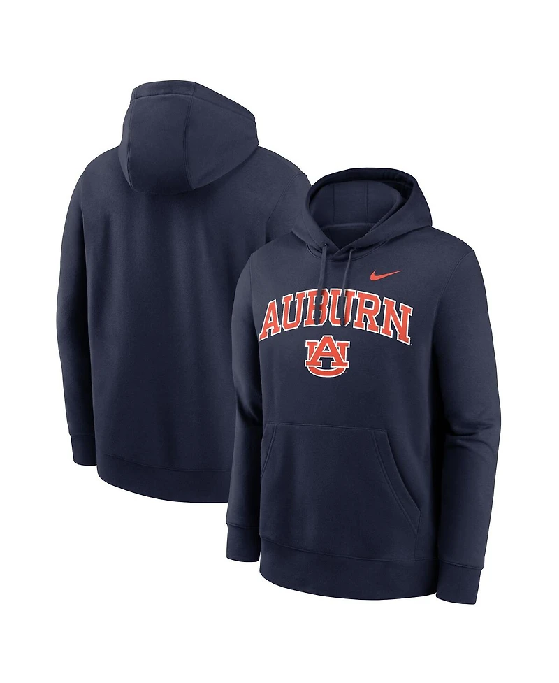 Nike Men's Navy Auburn Tigers Club Fleece Arch Pullover Hoodie